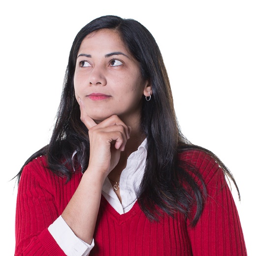 A woman thinking